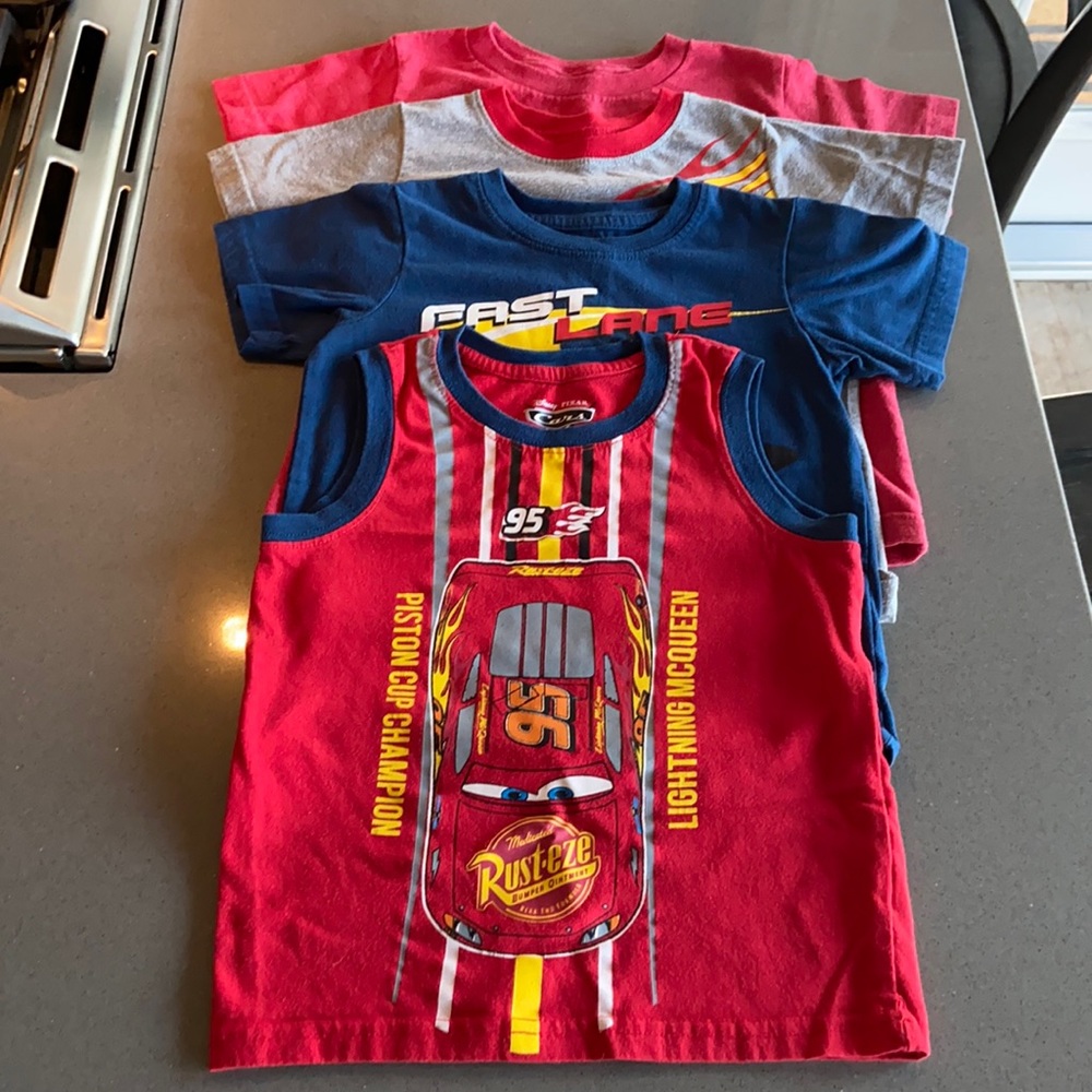 Kid’s 4T Disney Pixar Cars Bundle (4 Shirts Total)